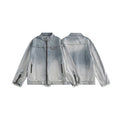 Unisex Jacket Retro Washed Ripped Denim Jacket Locomotive Overalls