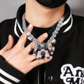 Jewelry Dragon Warrior Pendant Necklace Copper Micro-Inlaid Zirconia Hip Hop Necklace Armament Spectrum Far East