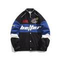 Unisex Jacket Vintage Stand Collar Jacket Loose Embroidered Baseball Jacket