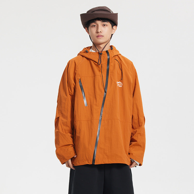 Unisex Jacket Loose Outdoor Hooded Jacket Shell Jacket