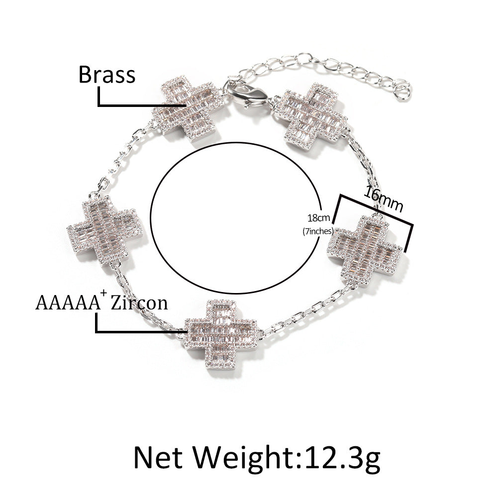 Bracelet Cross Bracelet Luxury Diamond Crosses Spectrum St. Valentine's