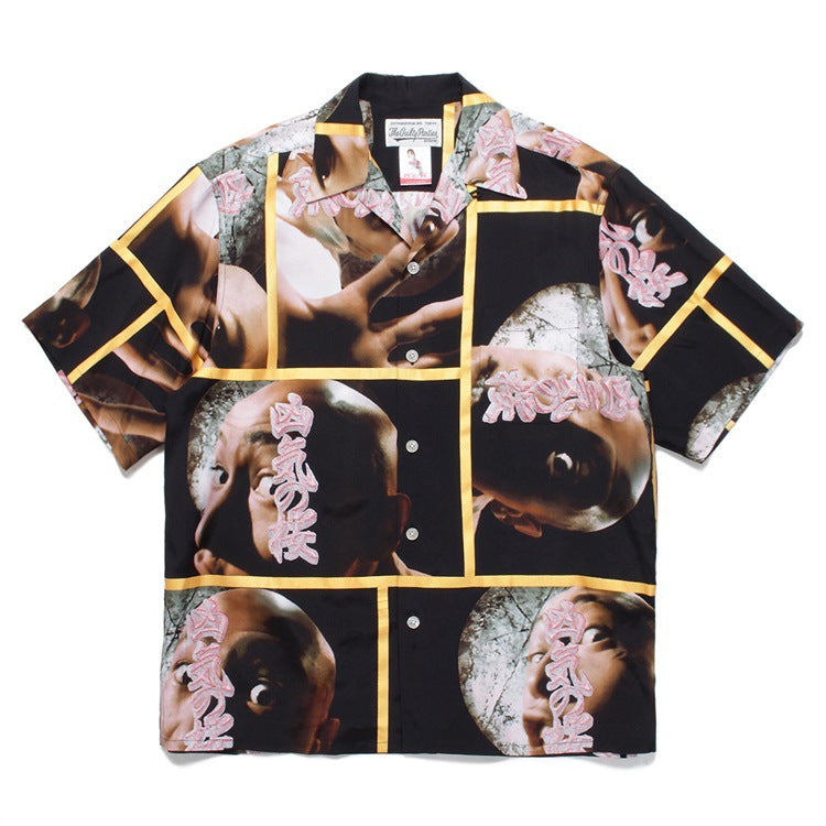 GUILTYPARTIES TIGER Shirts Sakura Wazuka Yosuke Sakura Hawaiian Short Sleeve Shirt Men