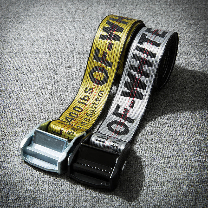 OW  Belts Canvas Belts Hip Hop Embroidery