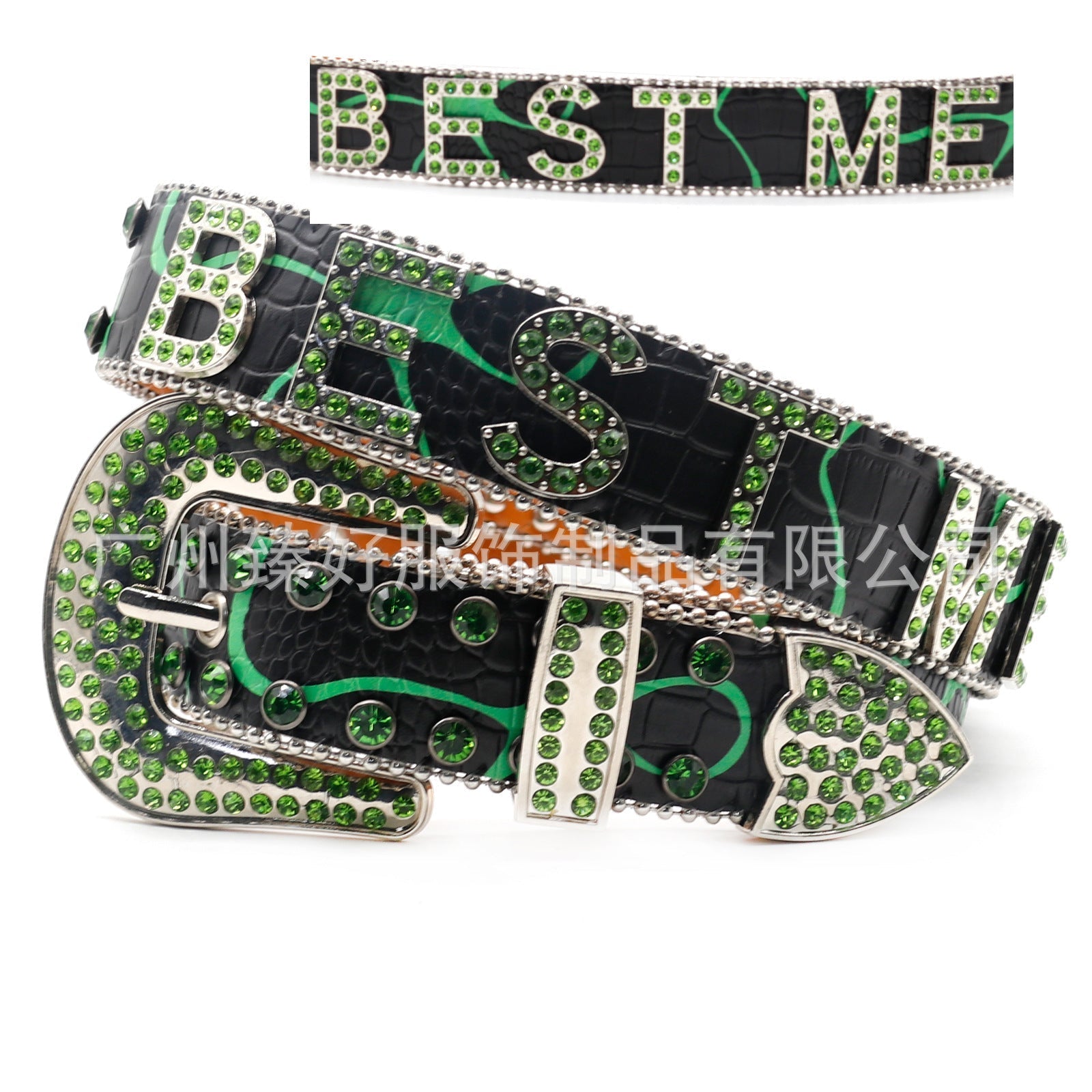 Hip-hop punk rhinestone belt bestme accessories