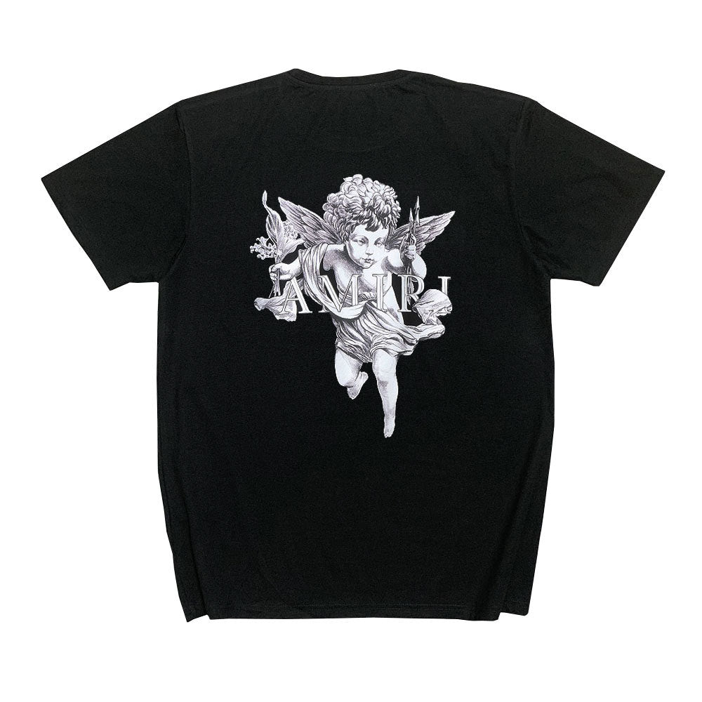 Amiri T Shirt Short Sleeve Angel Letter Print Casual