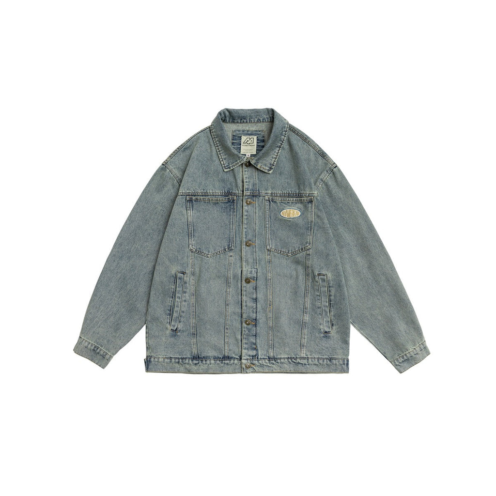 Unisex Jacket Denim Jacket Men and Women Couple Jacket Washed Top