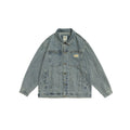 Unisex Jacket Denim Jacket Men and Women Couple Jacket Washed Top
