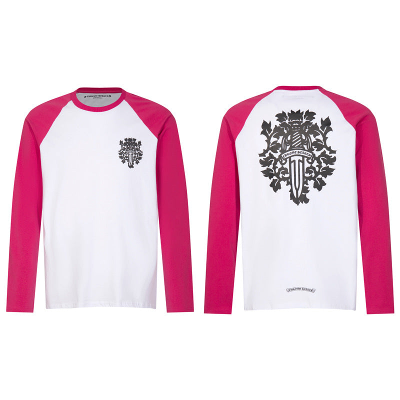 CHH  Heart Long Sleeve Shirt Unisex Fashion Loose Long Sleeve Shirt