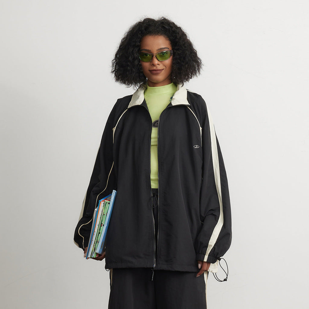 Unisex Jacket Casual Retro Sports Jacket Spring and Autumn Loose Lapel Jacket