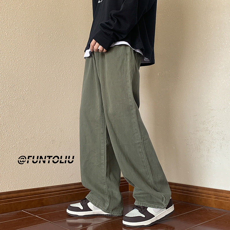 Men Jeans Black Vintage Jeans Oversize Overalls