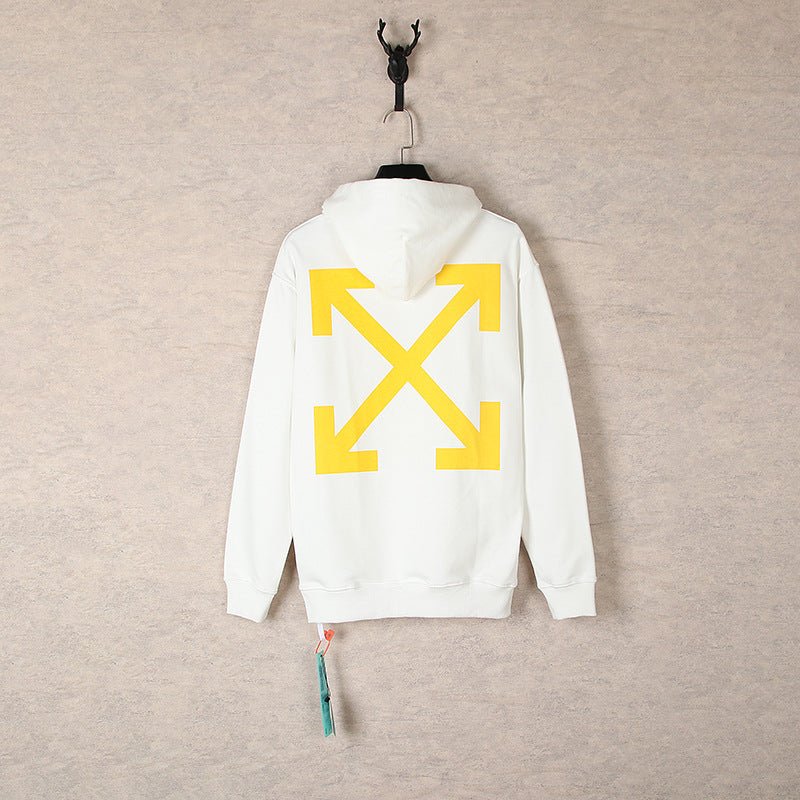 OW hoodie angel wing pattern arrow hooded sweater