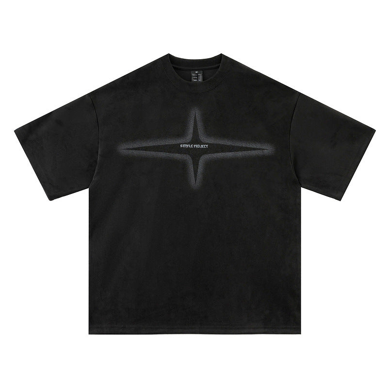 High-quality pure cotton T-shirt street suede