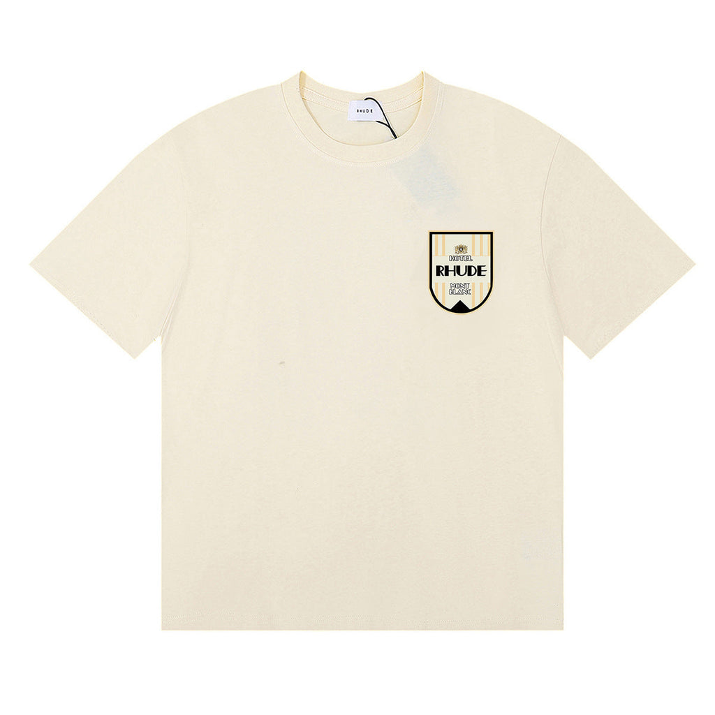 Rhude T Shirt Ski Theme Letter Print Short Sleeve T-Shirt