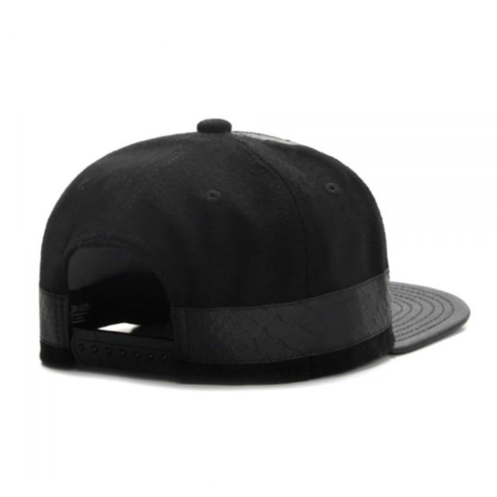 Trendy flat brimmed snapback hats leather