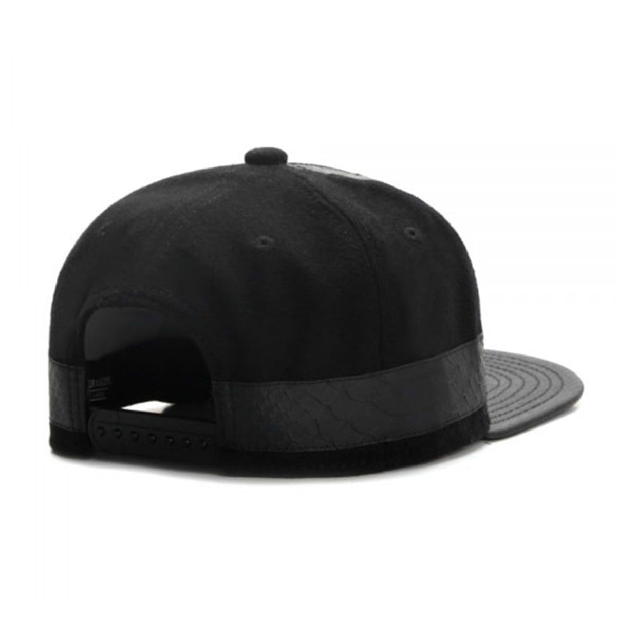 Trendy flat brimmed snapback hats leather