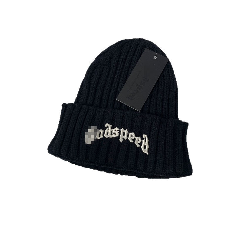 Godspeed embroidered knitted hat for men and women hip hop warm wool cold hat