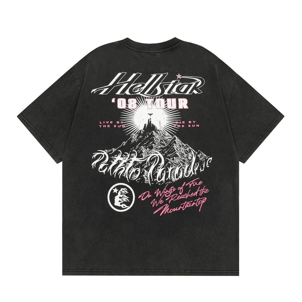 HS T Shirt Smile Earth Distressed Print