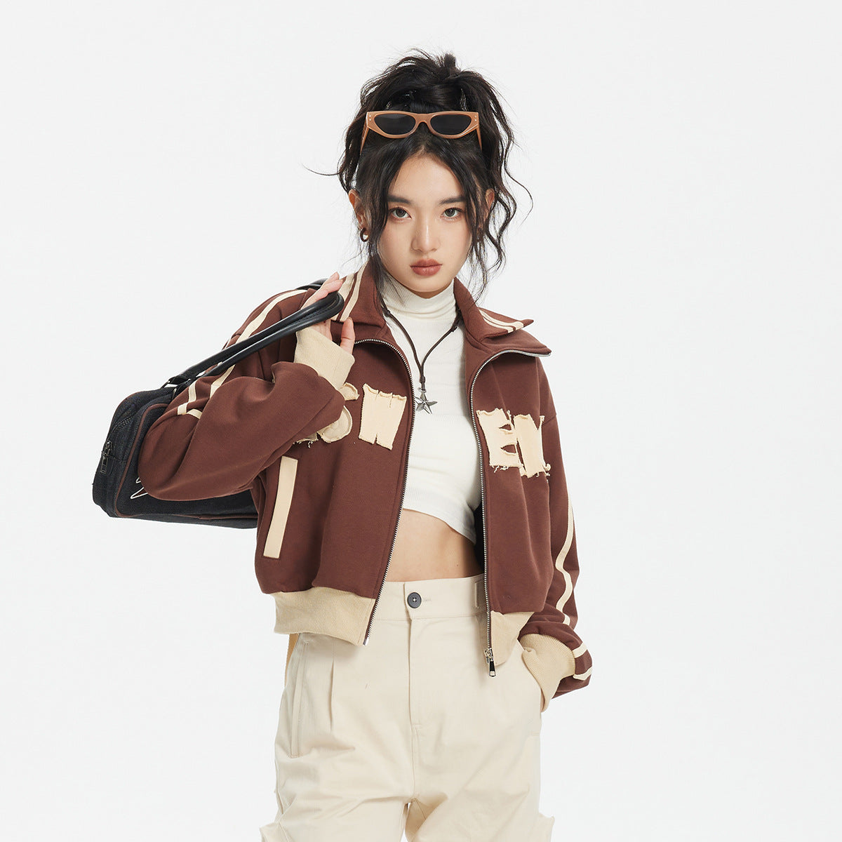 Unisex Jacket Retro Style Cardigan Short Loose Lapels Jacket