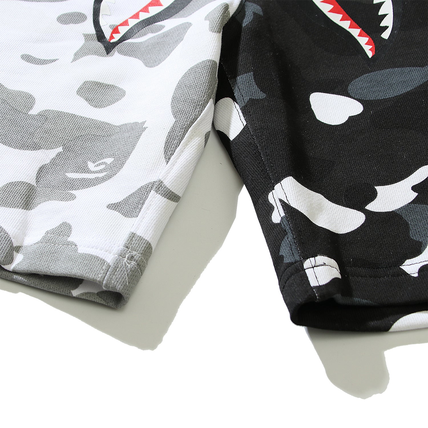 Bathing ape Bape Shorts Yin Yang luminous shark five-point pants straight beach pants