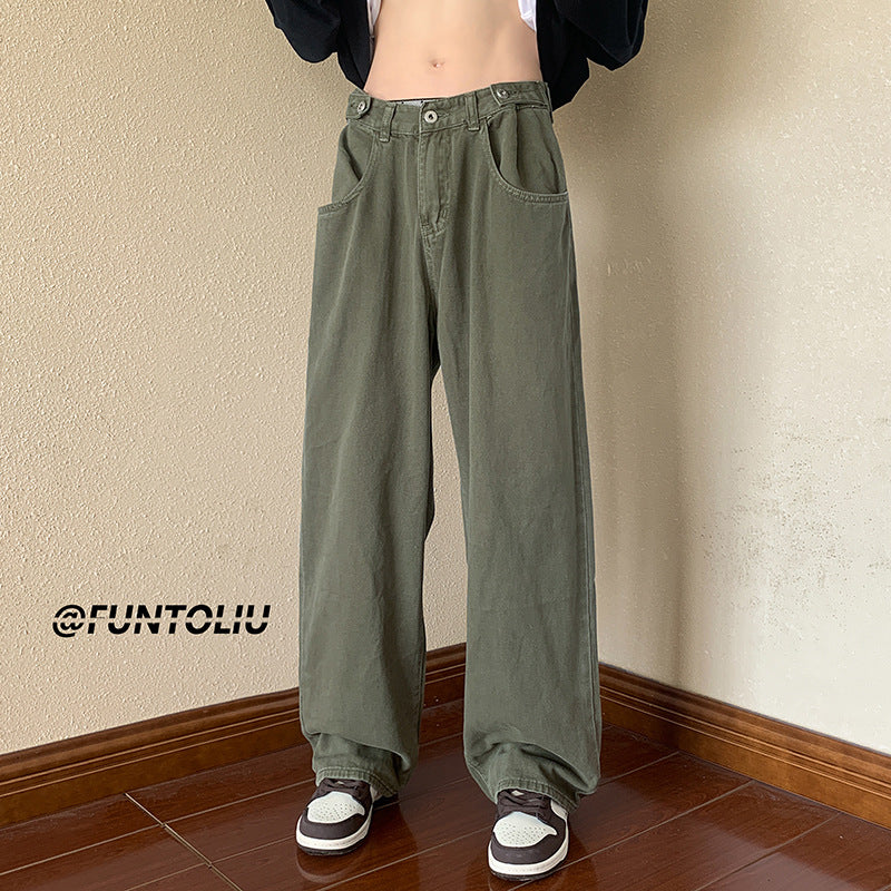 Men Jeans Black Vintage Jeans Oversize Overalls