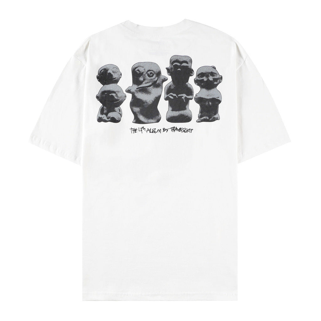 Travis Scott T-Shirt TRAVIS SCOTT CACTUS JACK Loose Crew Neck Short Sleeve