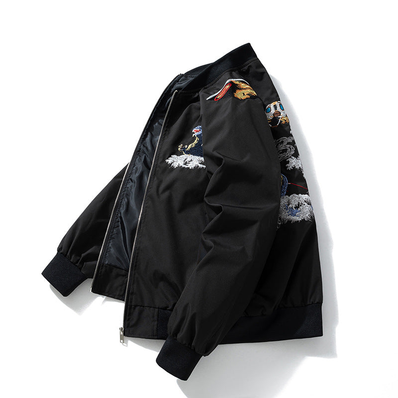 Mens Vintage Jackets Japanese Embroidered Jacket Baseball Suit Flight Suit
