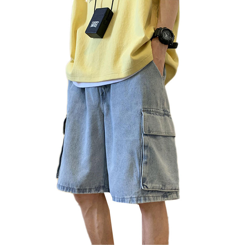 Men Jeans Summer Washed Loose plus Size Shorts