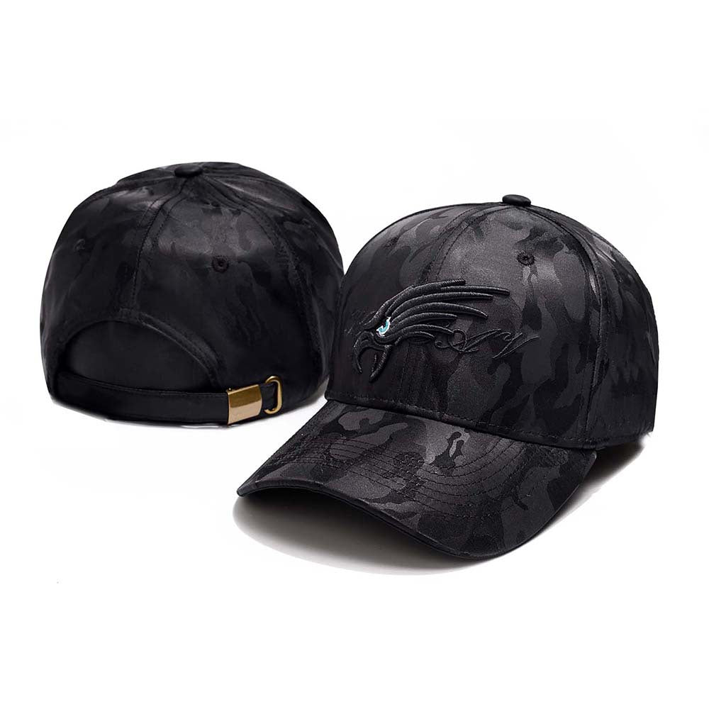 Trendy flat brimmed snapback hats eagle embroider sunshade and windshield
