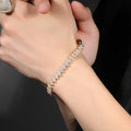 Bracelet Full Diamond Spring Button Horse Eye Bracelet Hip Hop Micro Zircon Spectrum St. Valentine's