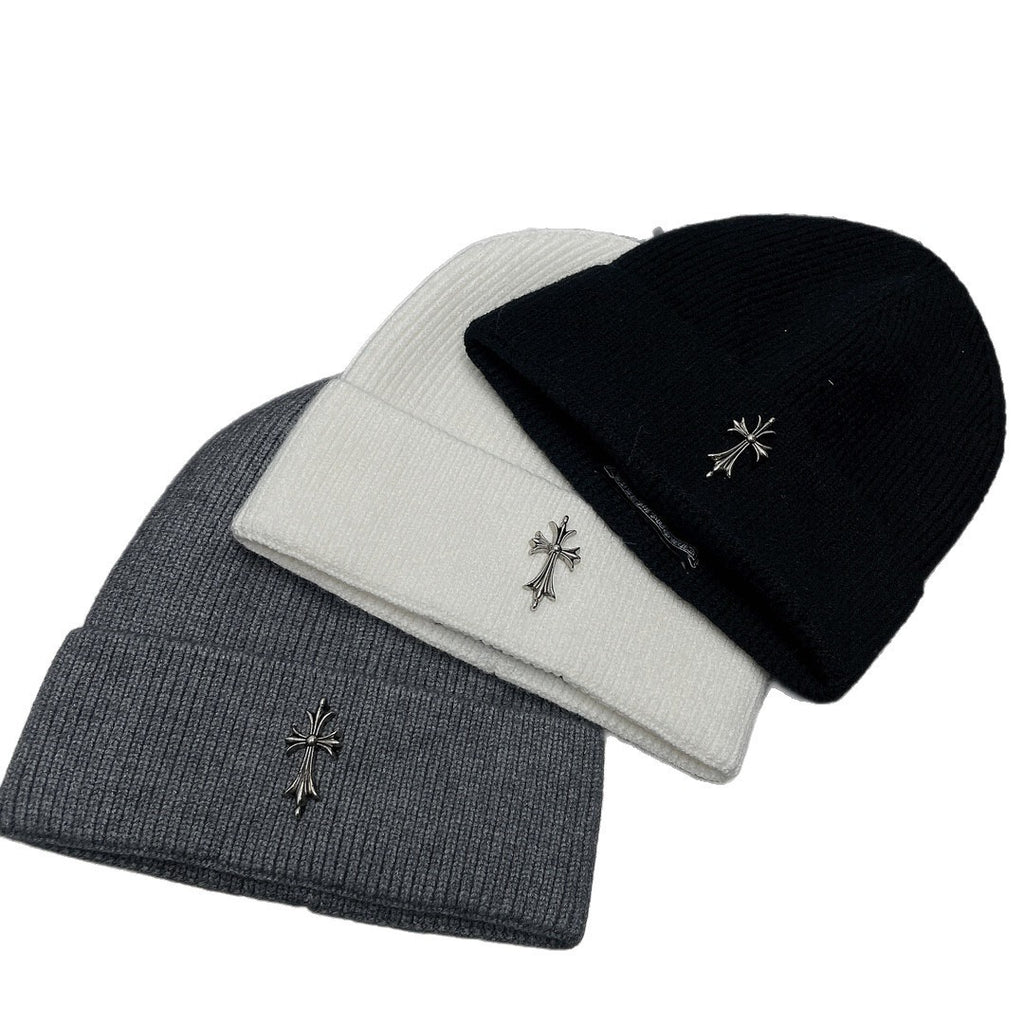 Chrome Hearts Knit Hat - Warm, Casual, Trendy Winter Streetwear Cross