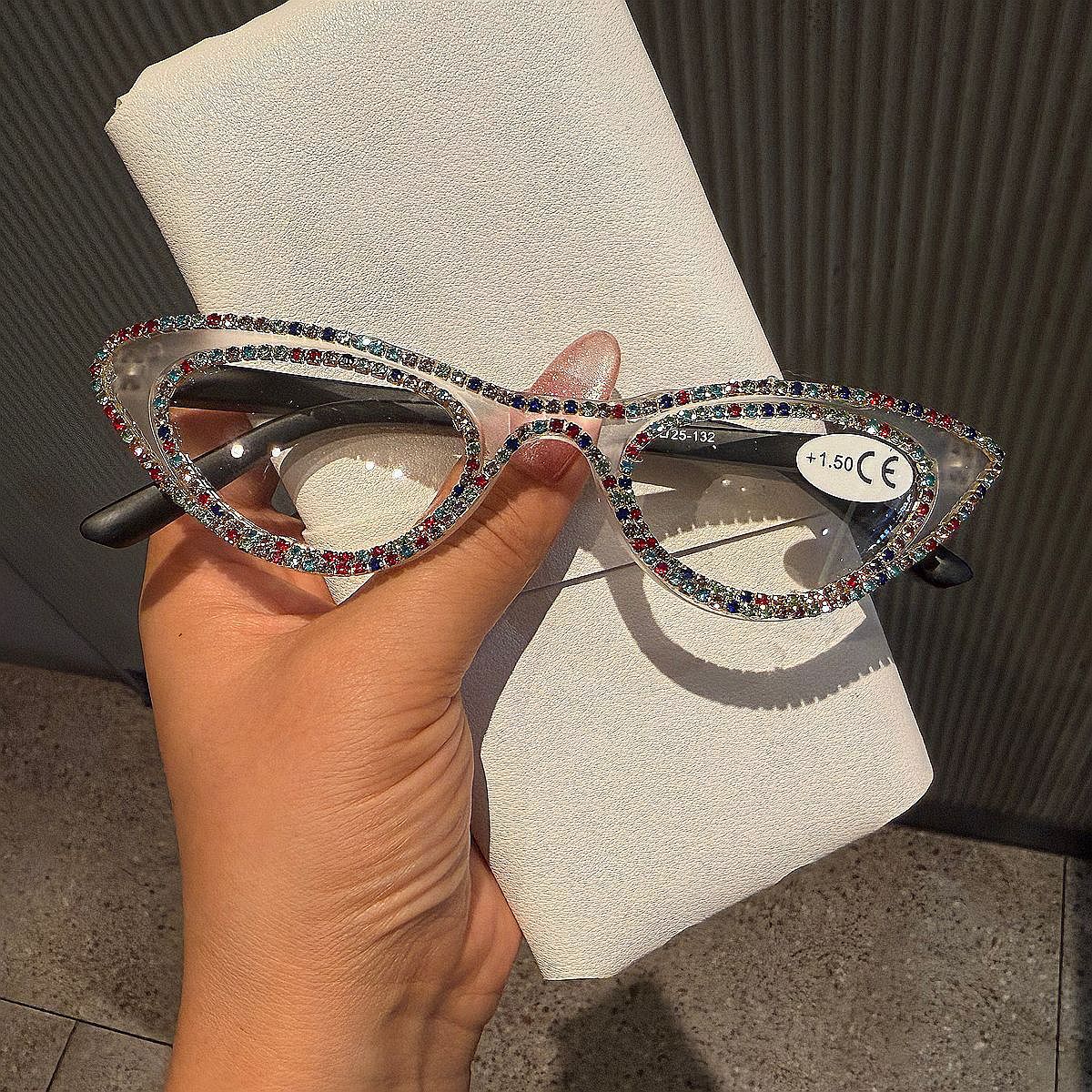 Trendy punk glasses retro cat eyes