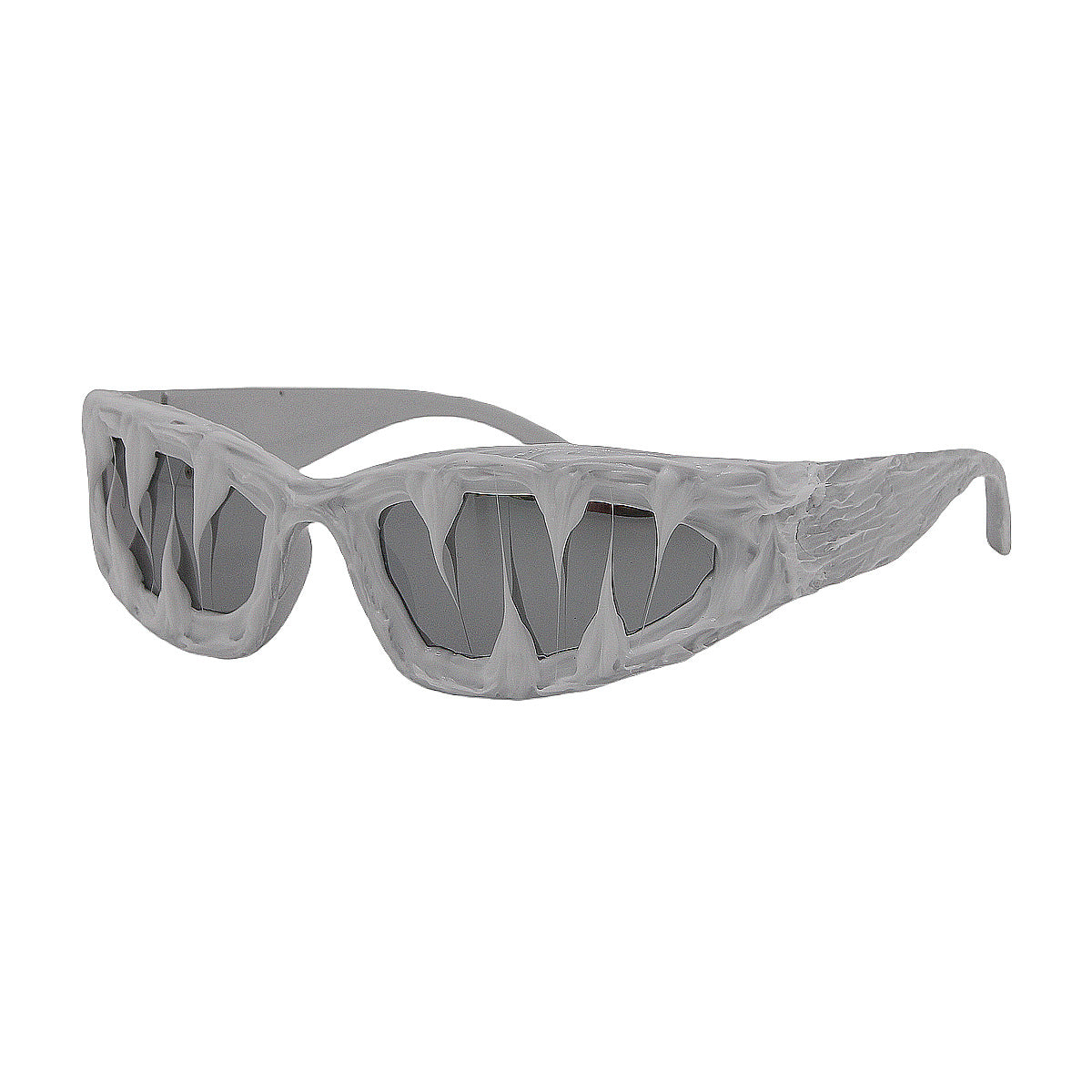 Trendy punk glasses shark teeth