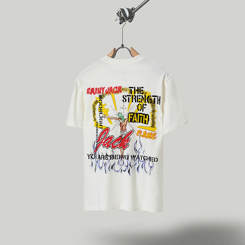 Travis Scott T-Shirt Travis Scott Utopia Graffiti Casual Print Short Sleeve