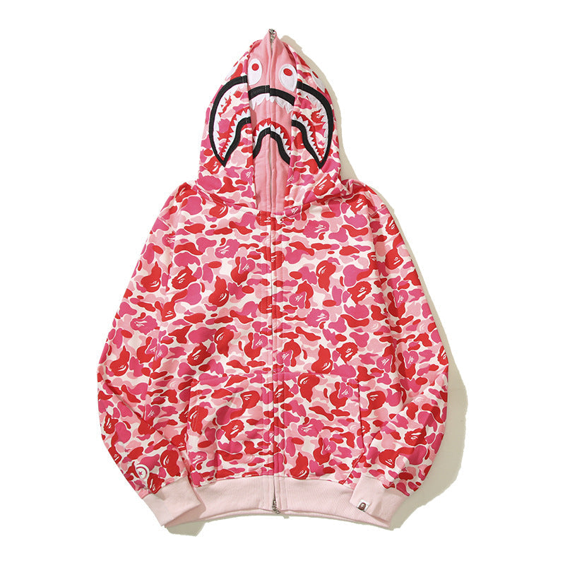 Ape Hoodie Camouflage Alphabet Double Hat Sweater Autumn Winter