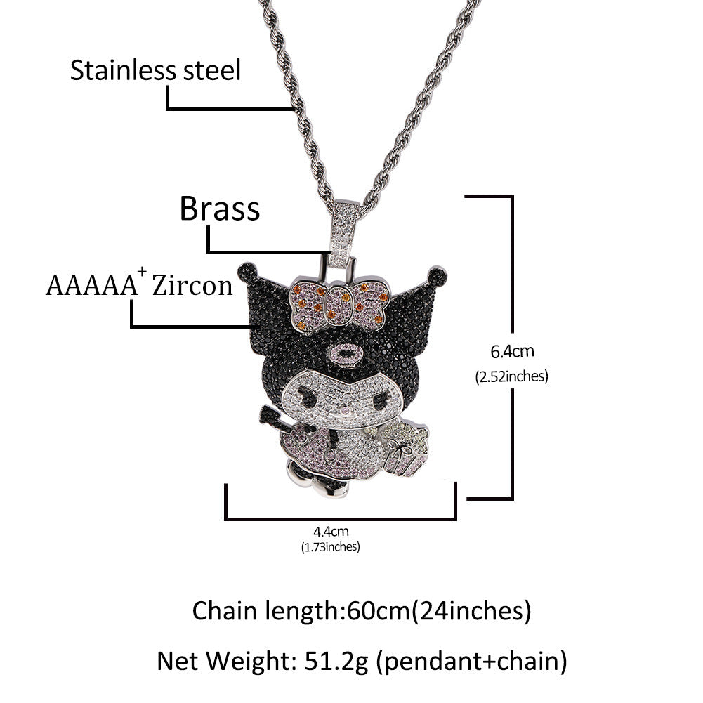 Jewelry Harajuku Girl Black Sweet Wind Cartoon Kuromi Animal St. Valentine's Angel Pieces