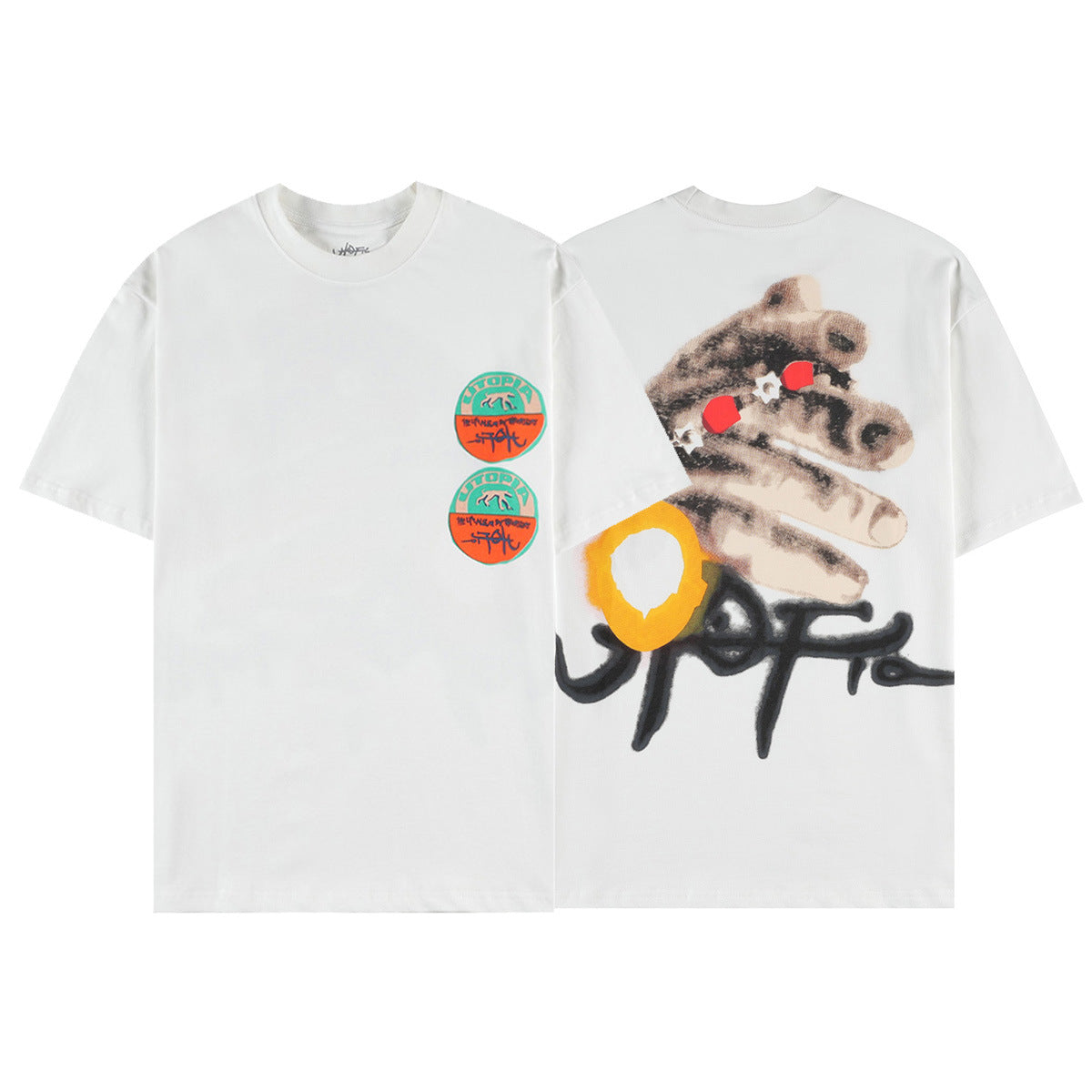 Travis Scott T-Shirt TRAVIS SCOTT CACTUS JACK Loose Crew Neck Short Sleeve