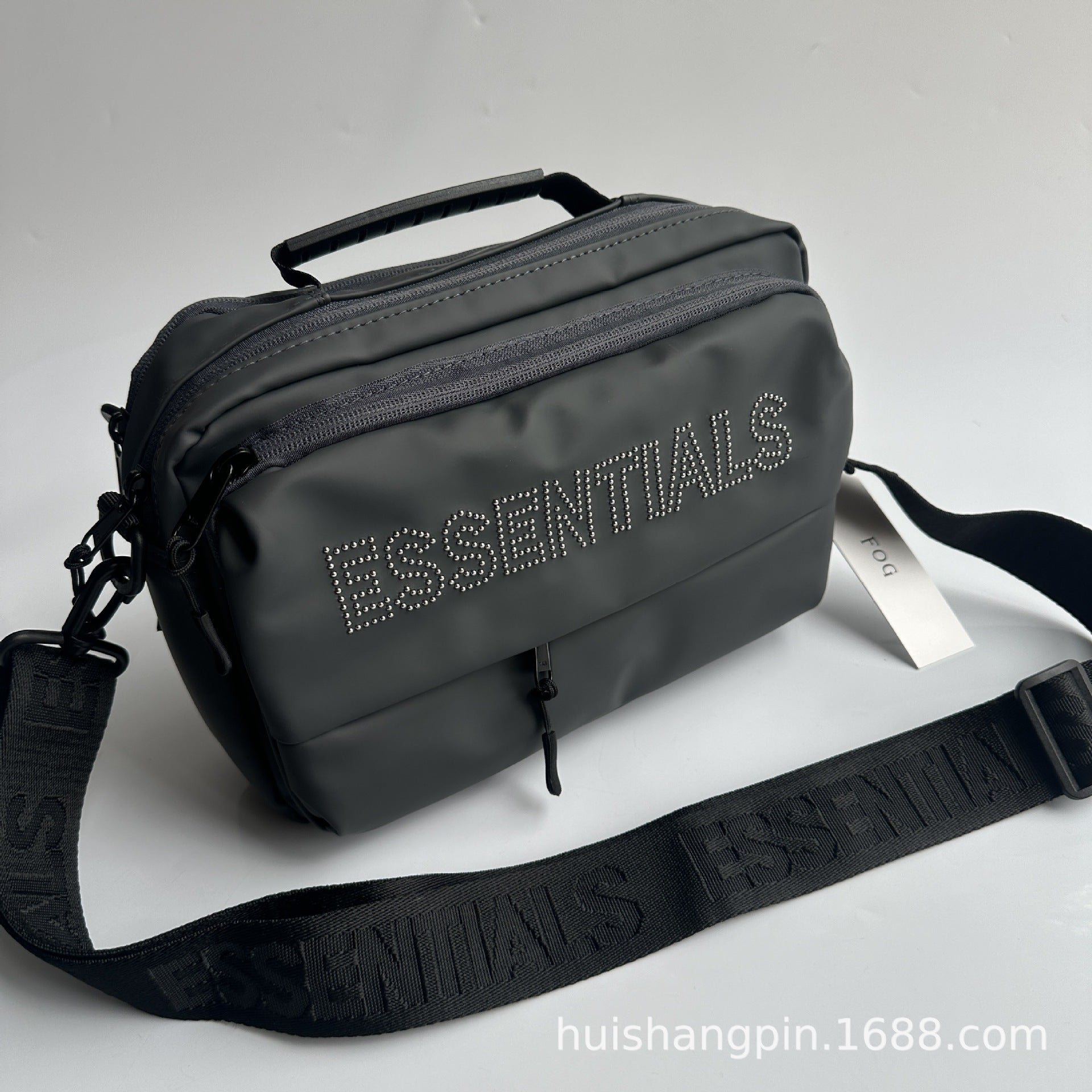 FOG ESSENTIALS Bag Crossbody Men's and Women's Fashion and Casual Multifunctional Shoulder Bag Solid Color Leather