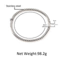 Bracelet Stainless Steel Necklace Jewelry Sense Zircon Cuban Chain Spectrum St. Valentine's