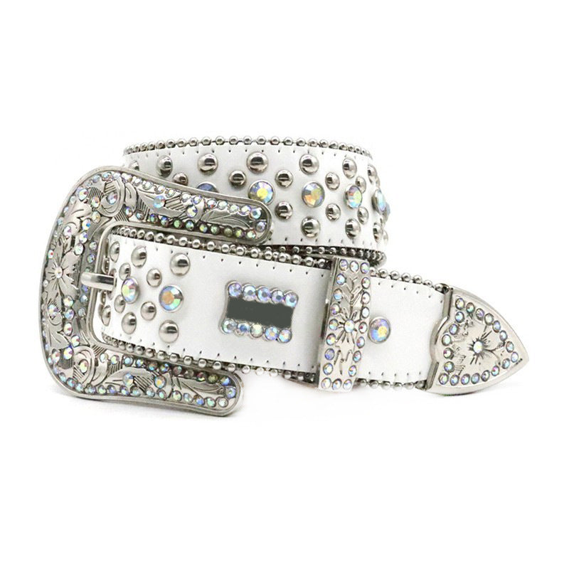 Hip-hop punk rhinestone belt punk style