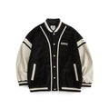Unisex Jacket Vintage Baseball Jacket Men's and Women's Loose Corduroy Embroidered Jacket
