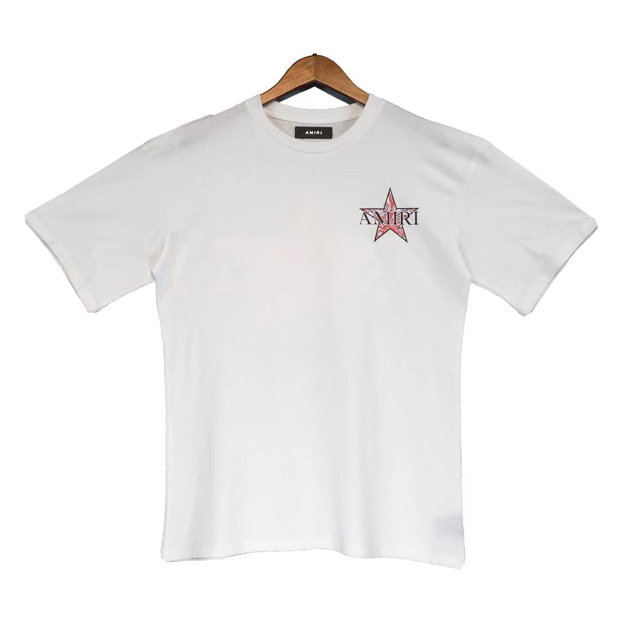 Amiri T Shirt Paisley Five-Pointed Star Printing