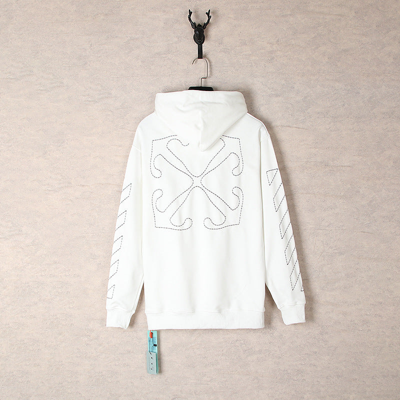 OW  hoodie embroidered arrow pattern