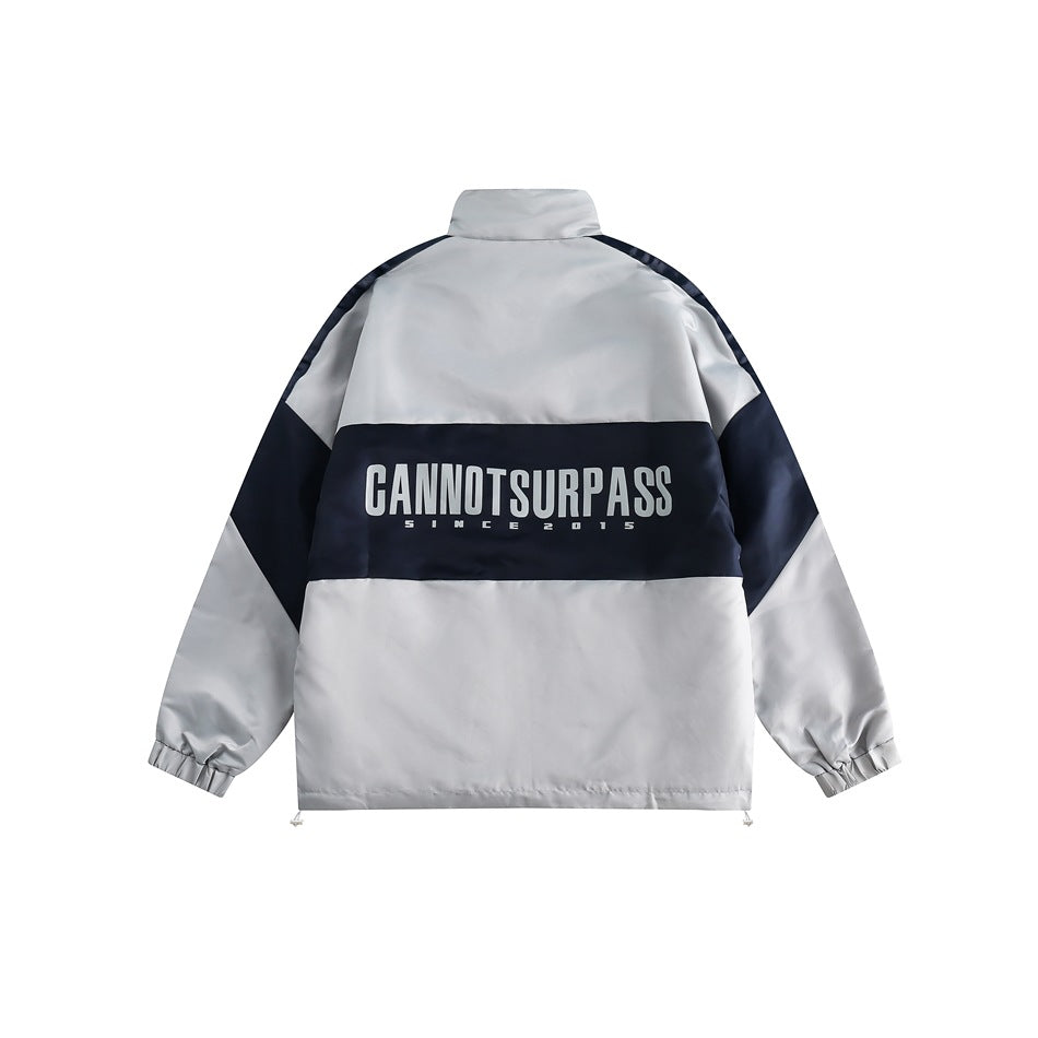 Unisex Jacket Vintage Color Matching Sports Jacket Men's and Women's Spring and Autumn Models Coat
