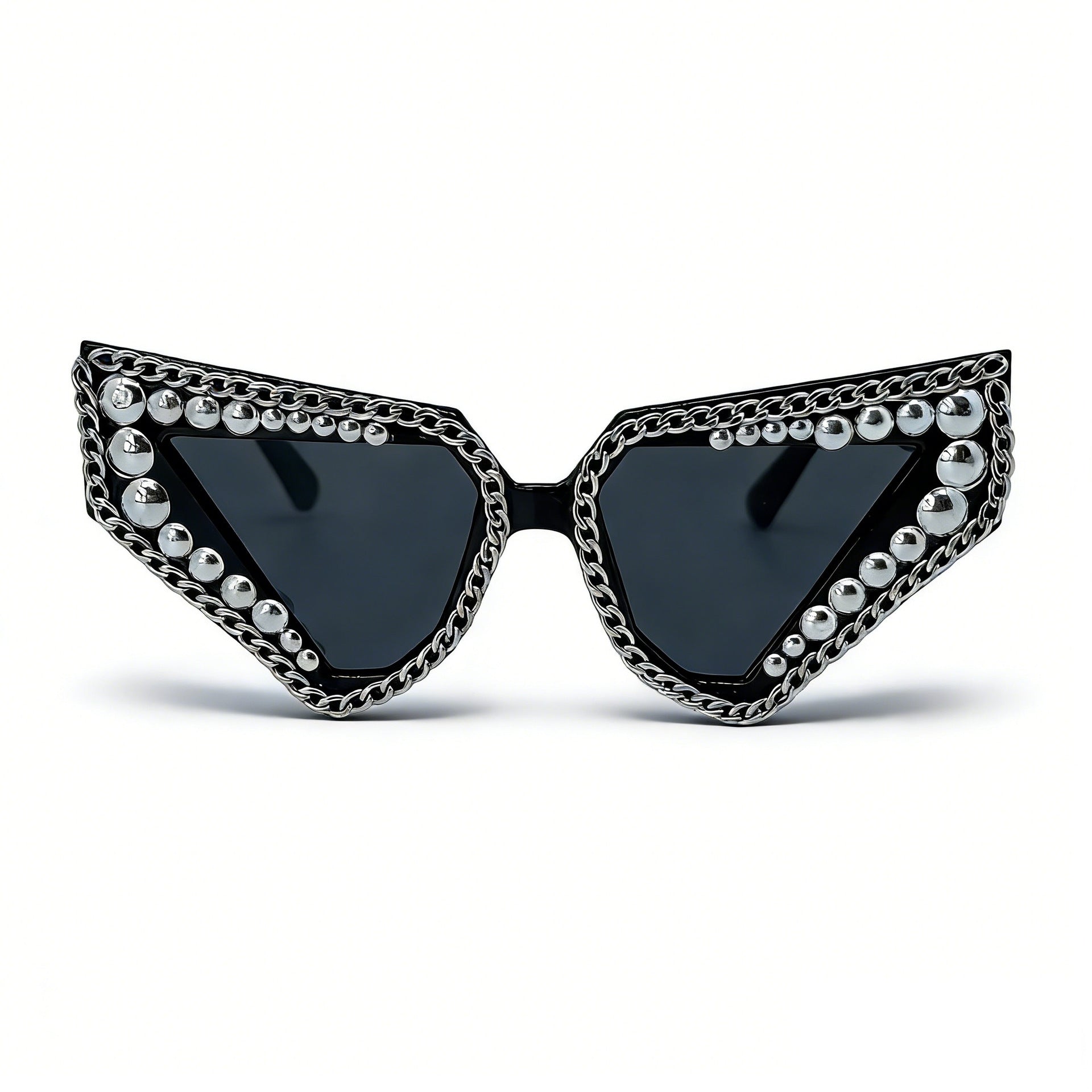 Trendy punk glasses triangular cat eyes