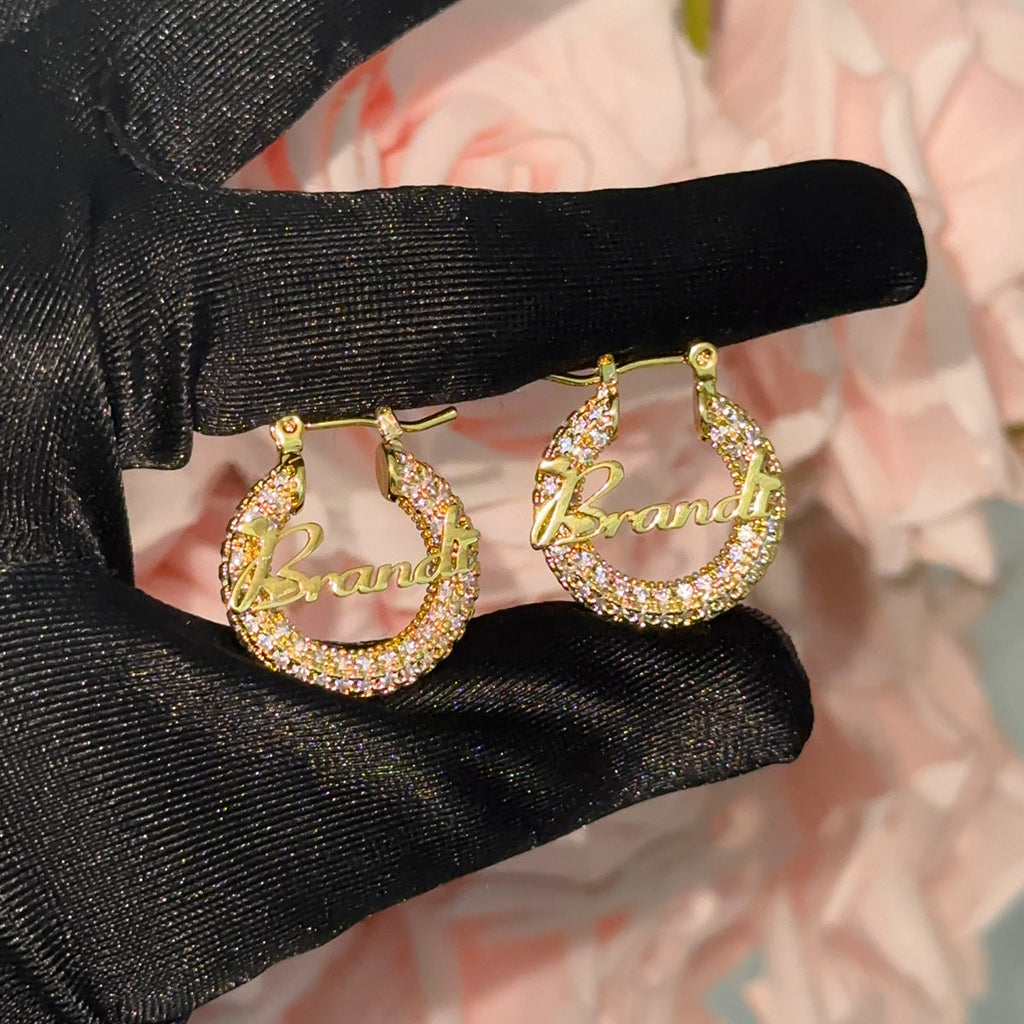 Earrings Zircon Custom Word Earrings Spectrum St. Valentine's