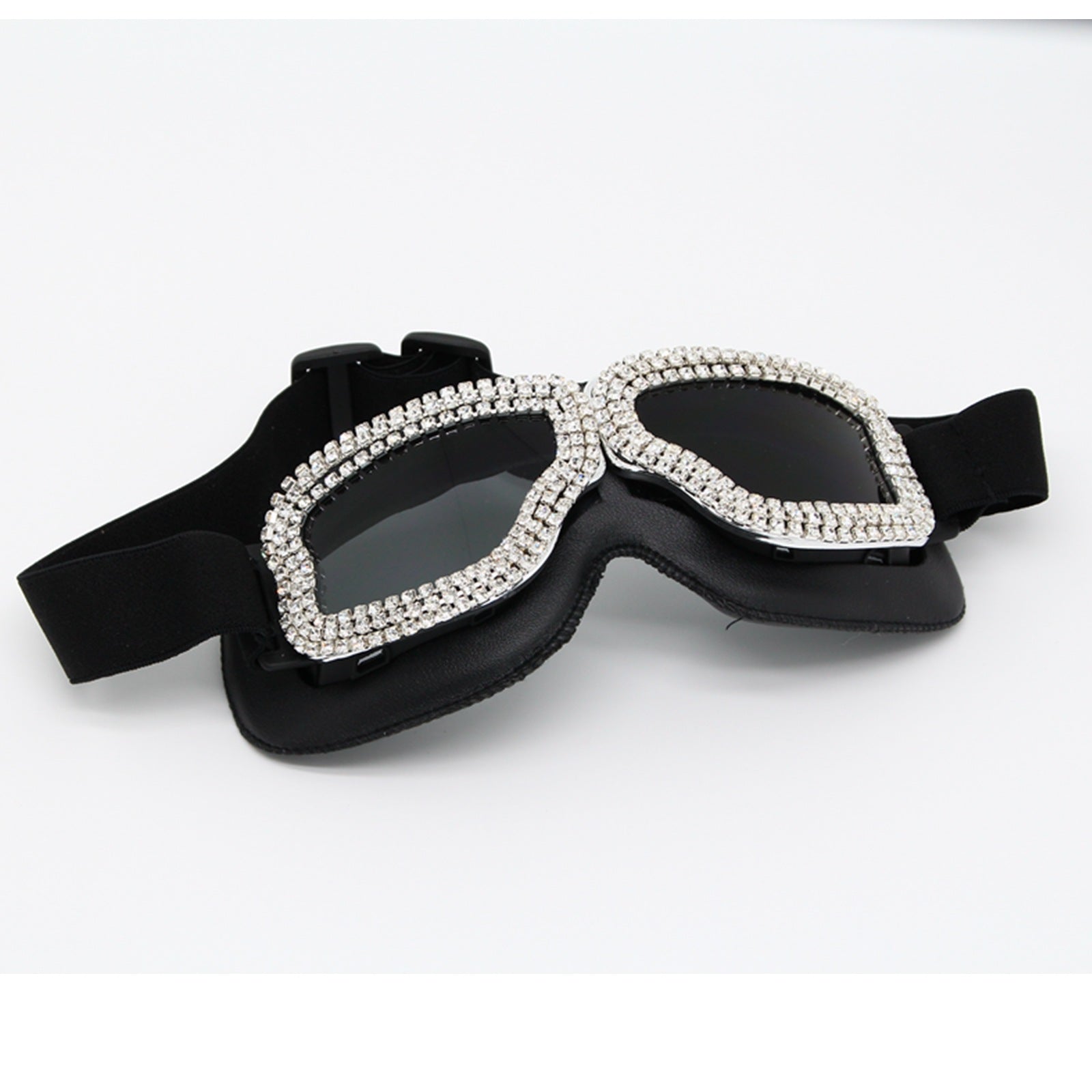 Trendy punk glasses diamond retro windproof and dustproof