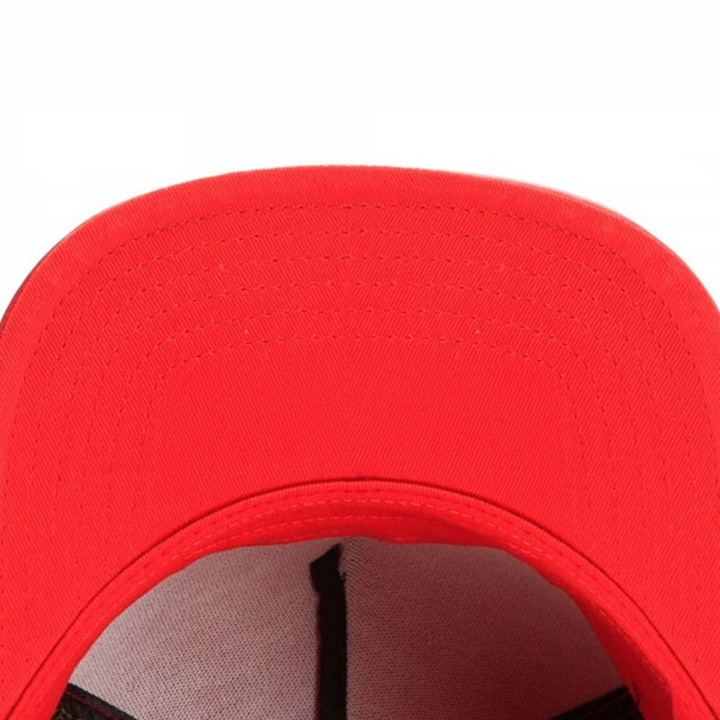 Trendy flat brimmed snapback hats letterc adjustable