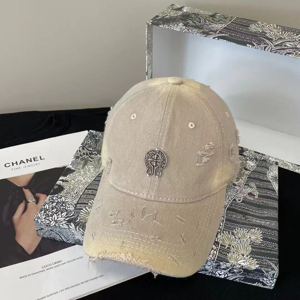 Chh Chrome Heart Hat Female Hip Hop Sun Hat Trendy Brand