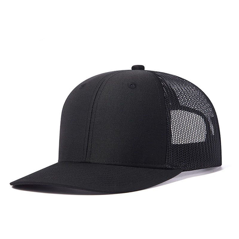 Trendy flat brimmed snapback hats summer mesh breathable