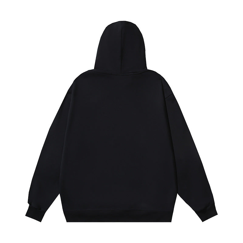 OW  hoodie simple solid color pullover hooded